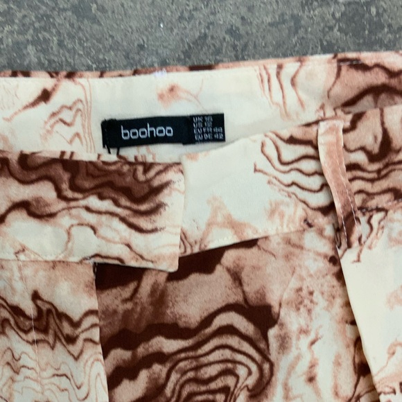 NWT MARBLE PRINT RELAXED WIDE LEG TROUSERS SIZE 12 - OBO - Picture 8 of 10